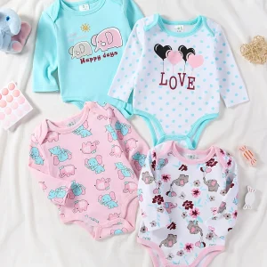 4-pc Baby Girl Bodysuits