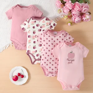 4pcs Baby Girl Bodysuits